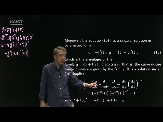 3-11 Clairaut's Equation - Introduction to Ordinary Differential Equations