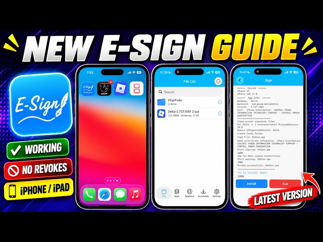 [ALL NEW] Get Working ESign on iPhone & iPad | Install IPA Files on iOS Device - ESign iOS Guide