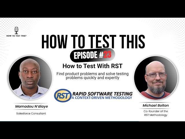 How to Test with RST – Michael Bolton
