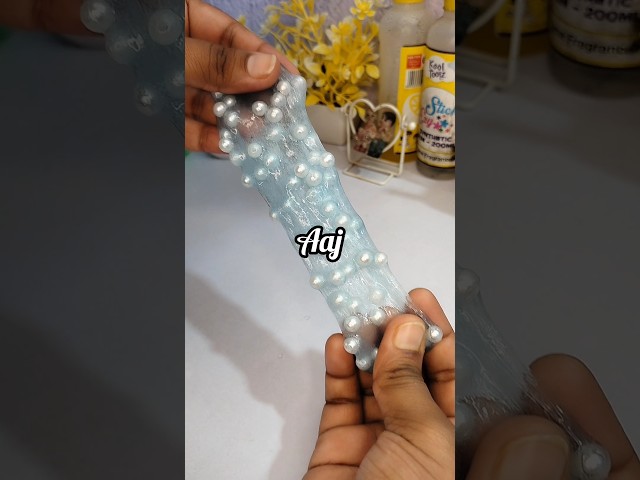 Fluffy 😍 Pearl  Slime 👀| How to make slime| No Glue slime #trending #shorts #youtubeshorts