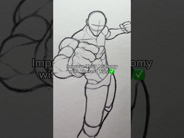 Improve Your Anatomy with These 3 Tips ✅ #howtodraw #tutorial #draw #sketch #art