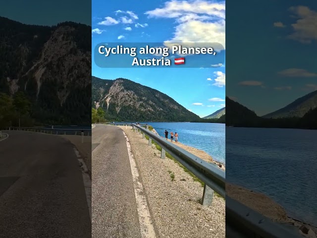 Smooth Road Cycling at Plansee, Austria 🏔️🚲 | 4K #shorts