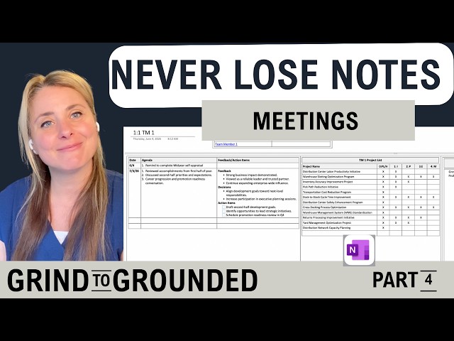 My Meeting Notes System in OneNote And Why I Never Forget Anything PART 4