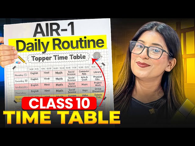 I Scored 99% with this TIMETABLE in CLASS 10🔥 Daily Routine to Score 95%+ 