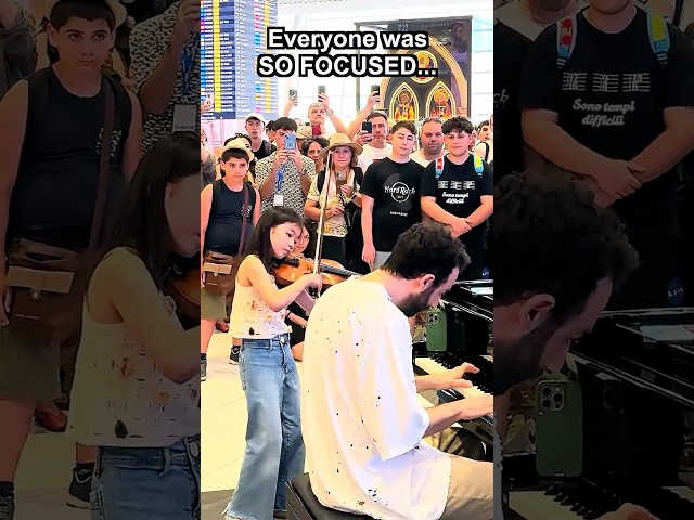 10-year old Prodigy plays Vivaldi Summer with me in Rome Airport!