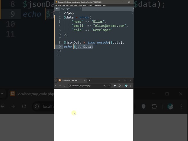PHP Shortcut: Easily Work with JSON Using json_encode  #coding #phpdeveloper #php #programming