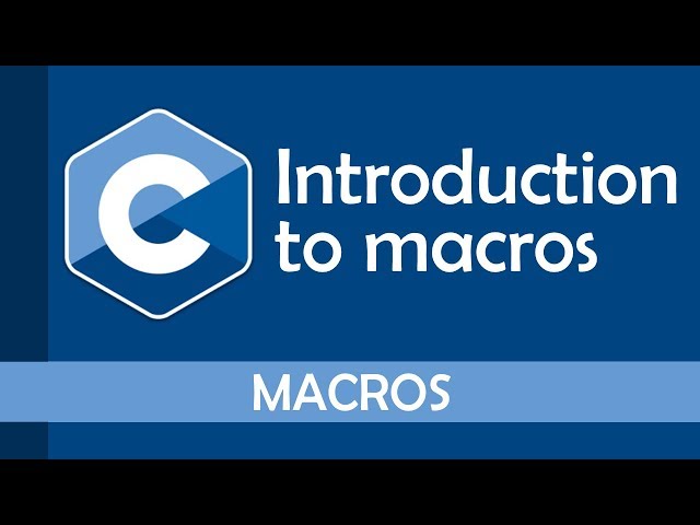 Quick introduction to macros
