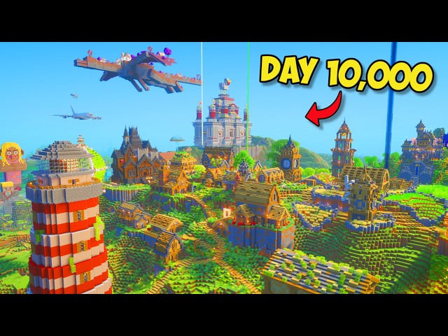 I Survived 10,000 Days in Minecraft Hardcore (Full Movie)