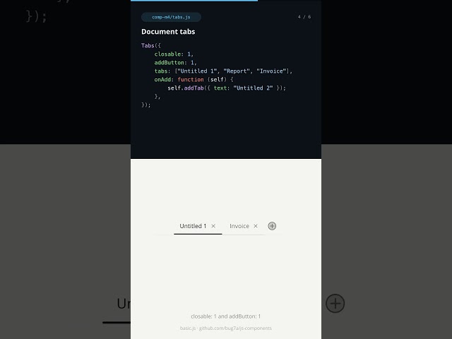 Tabs in plain JavaScript – no HTML, no CSS