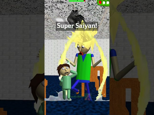 Baldi Into Super Saiyan! #baldisbasics #ytshorts #goku #anime