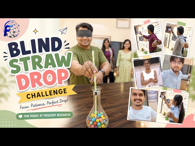Can You Drop the Straw Blindfolded? 😲 | Fun Friday Challenge | Frequent Research