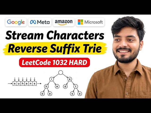 Stream of Characters (LeetCode 1032 Hard): Reverse Suffix Trie for Real-Time Queries