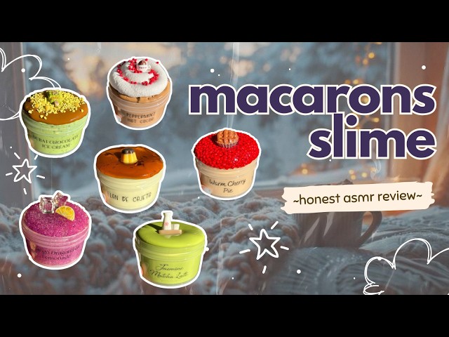 unboxing & reviewing my $150 slime haul from macarons slime!