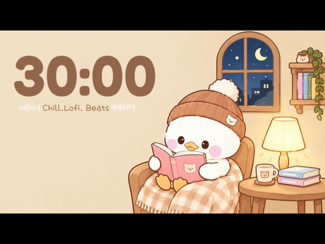 30 Minutes Chill Lofi Timer 🌙|Study Timer For Focus 