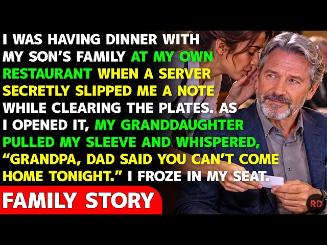 I Had Dinner At My Own Restaurant — Then A Waiter Slipped Me A Note That Froze Me | Revenge Dad