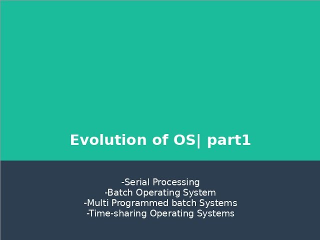 Evolution of operating system(part1) || Malayalam Tutorial || OS