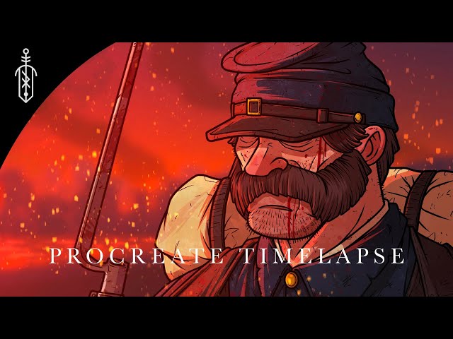 Digital Painting Process // Union Soldier// Procreate Timelapse
