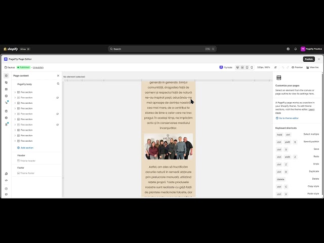 Shopify Landing Page Design for Non-Profit/Charity (PageFly)