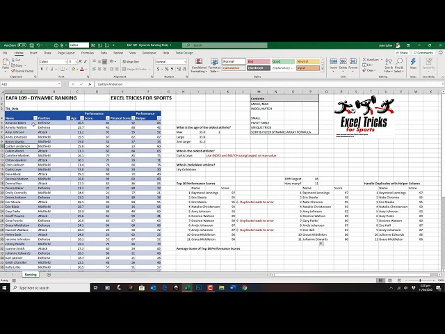 EAF #109 - RANKING SCORES WITH NEW DYNAMIC ARRAYS