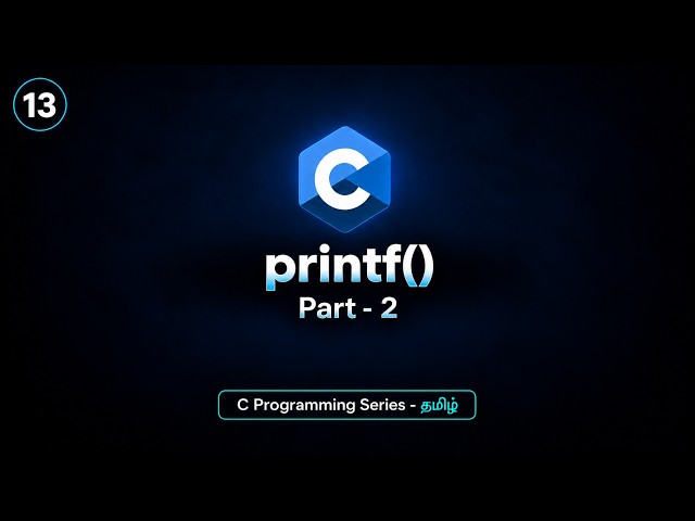printf() in C | printf() Part - 2 | C Programming Tutorial in Tamil | BuiltBy Error