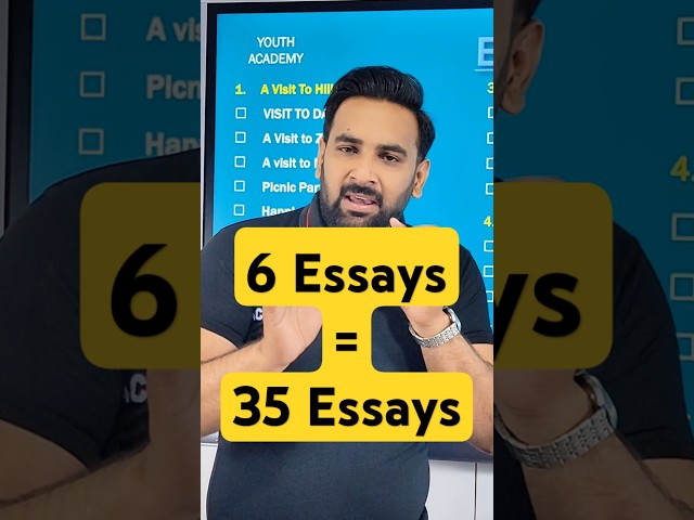 Just 6 Essays for 12th English | Final Guess | @Youth Academy - Sir Usama | Sir Usama #shortsfeed