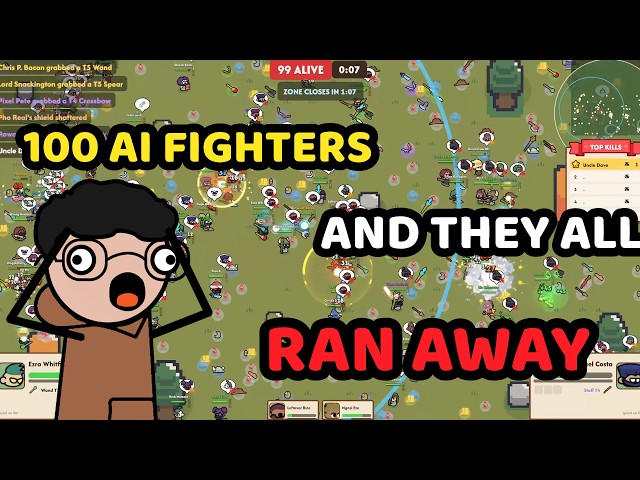 I PUT 100 AI IN A BATTLE ROYALE, AND THEY ALL RAN AWAY !! | How I Built the AI
