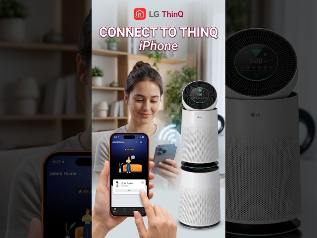 How to Connect LG Air Purifier to ThinQ App on iPhone | LG ThinQ