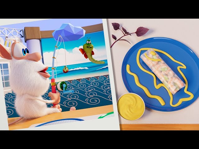 Booba 🌯Essen Puzzle: Frühlingsrollen 🦐Lustige Cartoons für Kinder - Booba ToonsTV