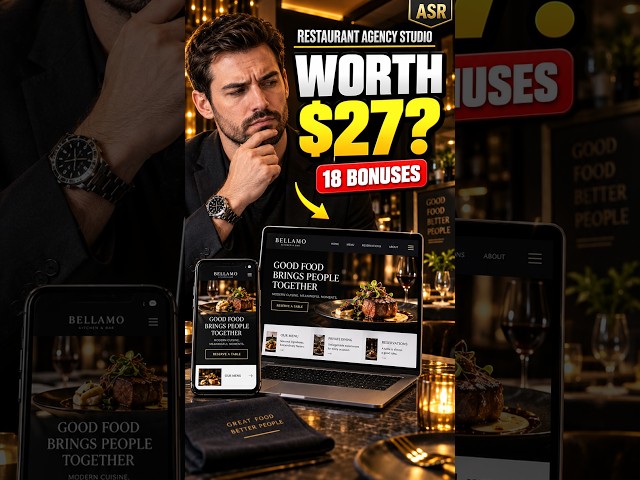 Restaurant Agency Studio Review: Worth $27?#Shorts# #affiliatemarketing #digitalmarketing # #aitools