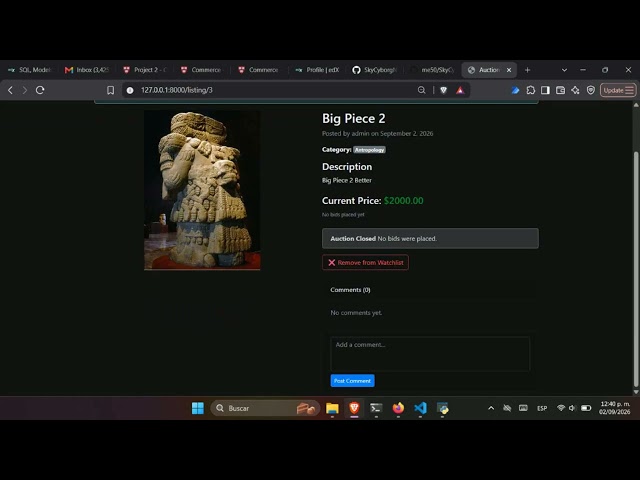 CS50’s Web Programming with Python and JavaScript Project 2