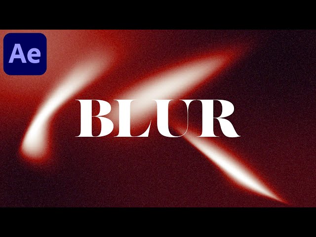 Blur Animated Background in After Effects - After Effects Tutorial | No Plugins Required