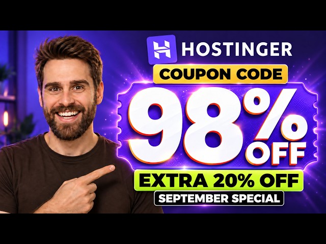 Hostinger Coupon Code 2026 | September Special – EXTRA 20% Discount 💥