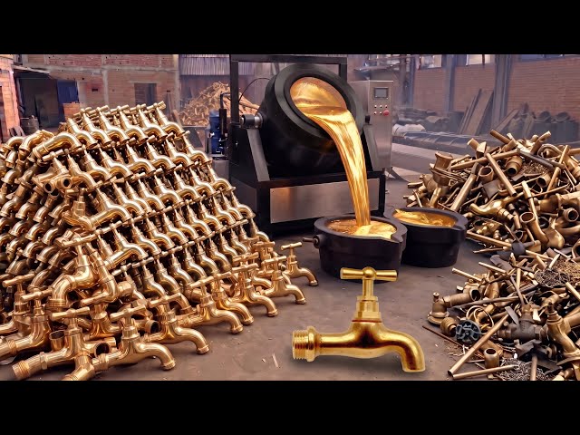  Incredible Recycling Process of Old Brass Scrap To Mass Production Royal Water Tap