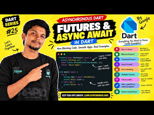 Futures & Async/Await in Dart Explained | Future.wait, then, Error Handling & More | Dart #25