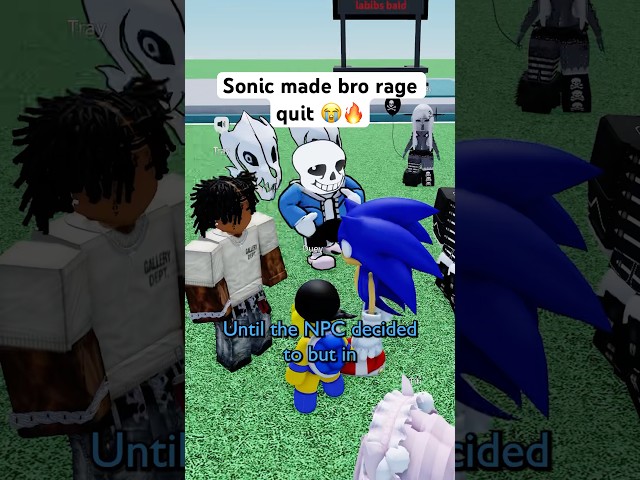SONIC MADE HIM RAGE QUIT 😭🔥 #roblox #micup #sonic