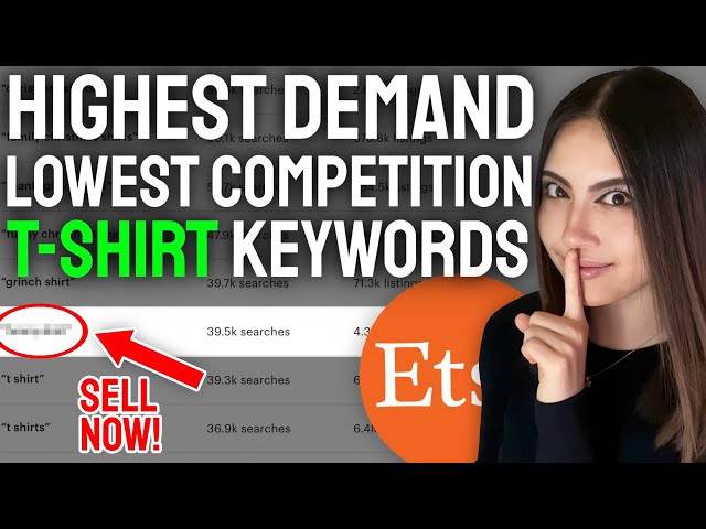 Most Searched Etsy T-Shirt Keywords Revealed! (Easy Free Traffic)