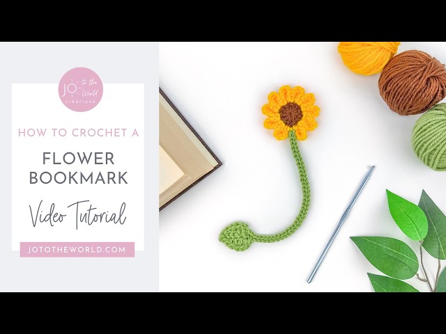 Quick & Easy Flower Bookmark Crochet Pattern Step-by-Step Tutorial