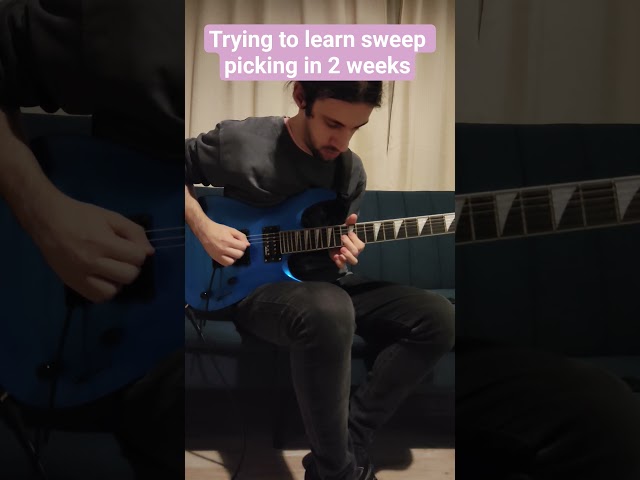 Day 7 of Trying to Learn Sweep Picking #shorts