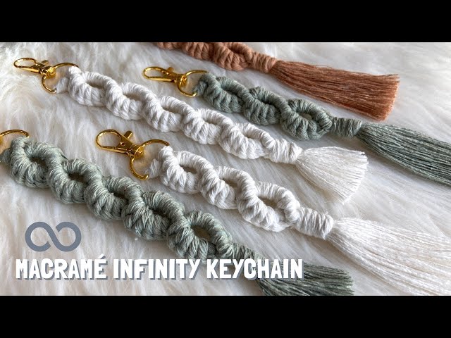DIY Macrame INFINITY Keychain Tutorial
