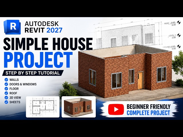 Revit 2027 Complete House Tutorial | Create a Simple House Step by Step (Beginner Guide)