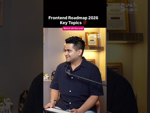Frontend Developer Roadmap 2026 - Must Watch #shorts #jobs