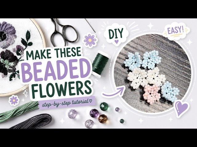 You won't believe how easy these beaded flowers are to make! DIY Beaded Flower Pattern🌼