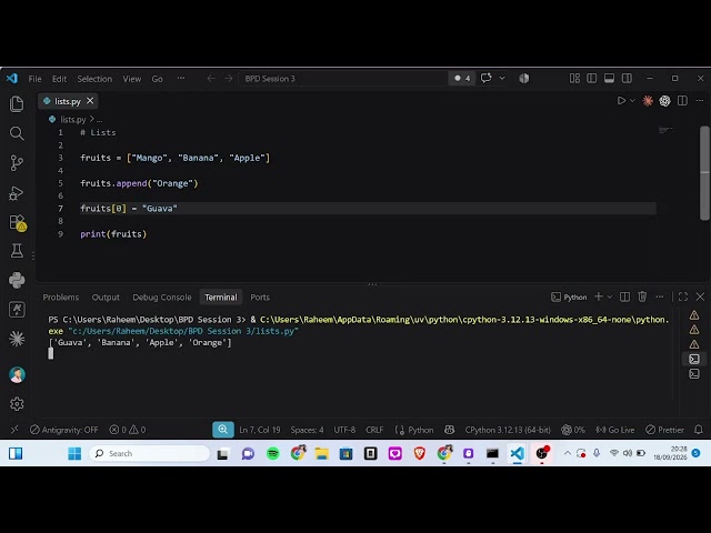 4. Lists And Tuples