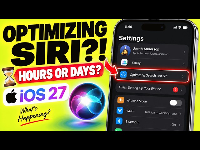 Why Is My iPhone “Optimizing Search and Siri” With iOS 27.0.1