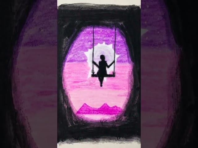Easy#Simple#Nature#My Drawing#in AI form💟🖤💜