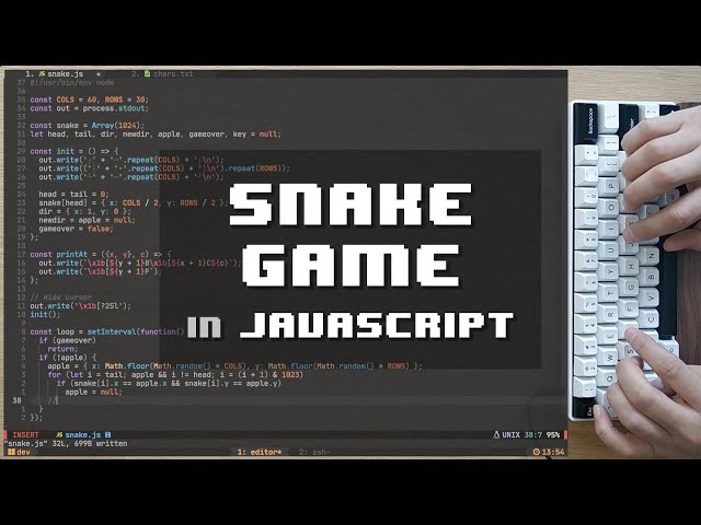ASMR Programming: Snake Game, JavaScript - No Talking