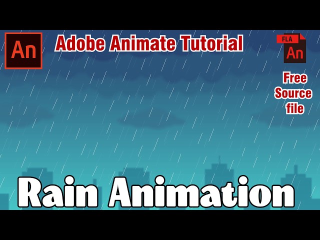 How to Animate Rain in Adobe Animate | Quick & Simple Tutorial