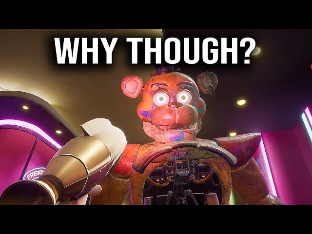 FREDDY REACTS to GETTING HIT by Fazer Blaster and Faz Camera - FNAF Security breach #shorts