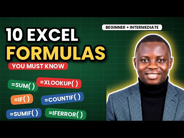 Master These 10 Excel Formulas and Get Ahead of Most Excel Users