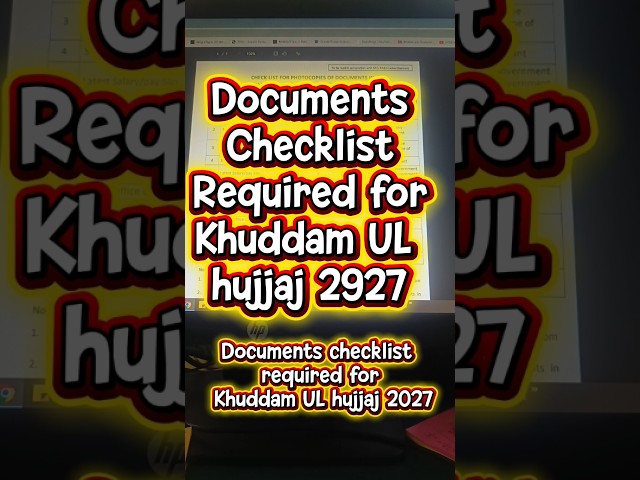 Khuddam-ul-Hujjaj 2027 Documents Checklist | Don’t Miss These Documents! #khuddamulhajj #hajj2027